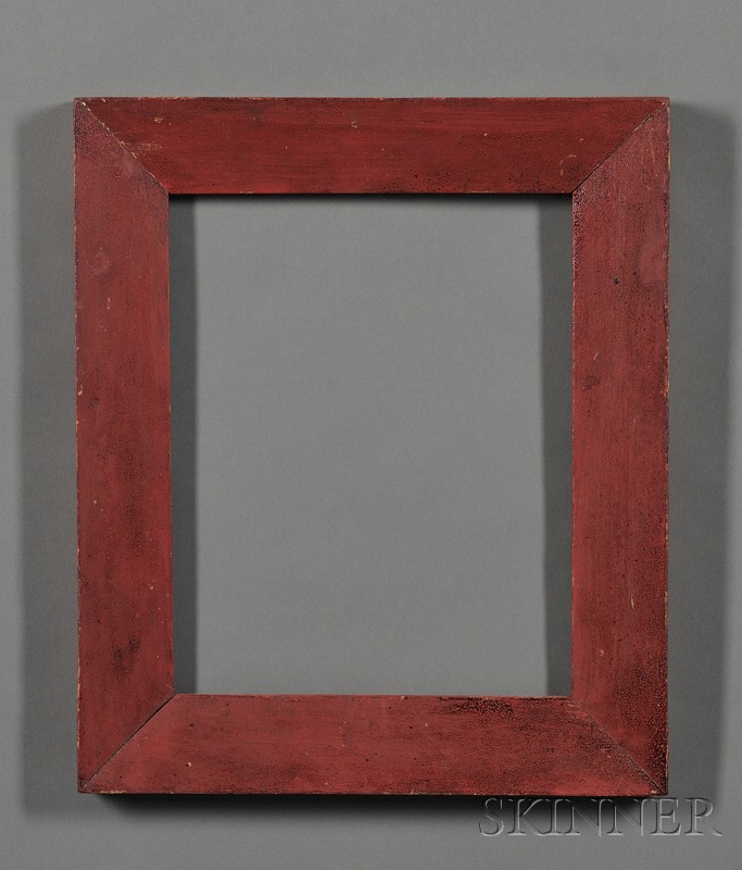 Appraisal: Red-painted Pine Frame America early th century x in inner