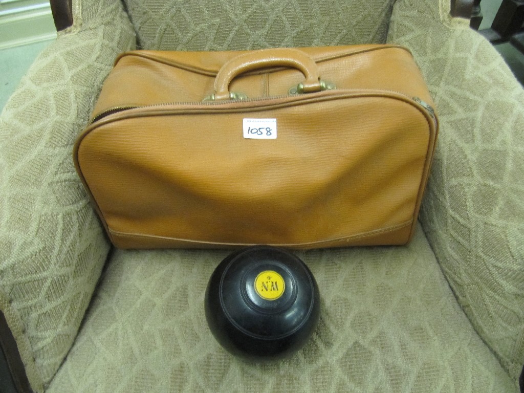 Appraisal: Set of bowling balls in bag