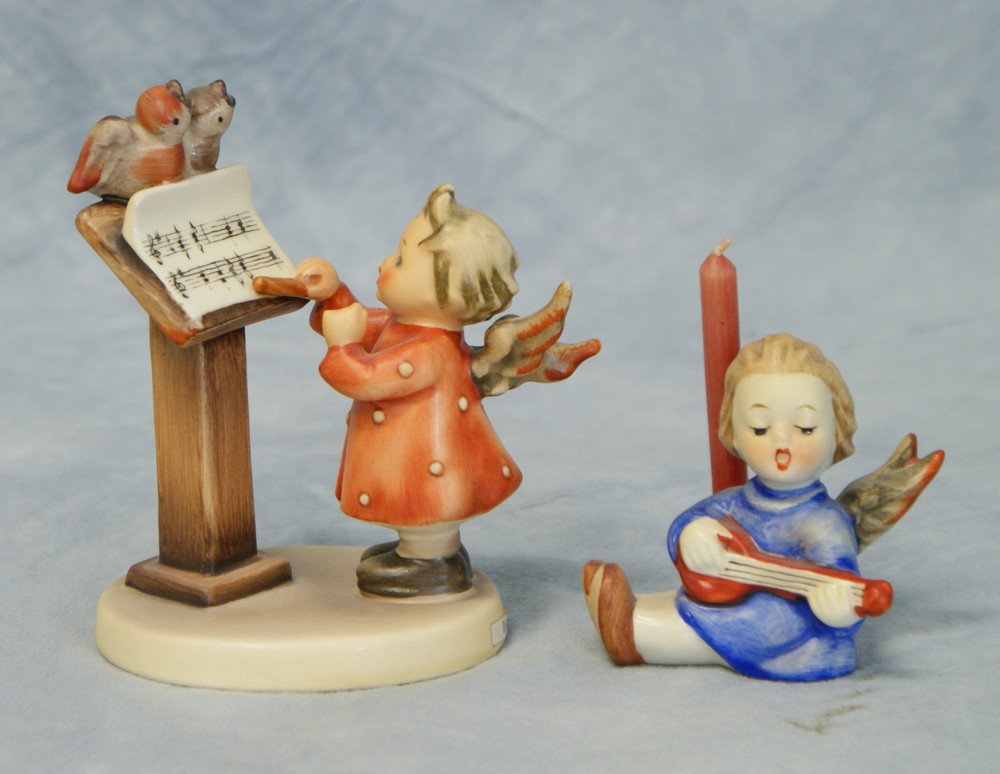 Appraisal: Goebel Hummel Figurines Bird Duet No TMK- Joyous News Angel