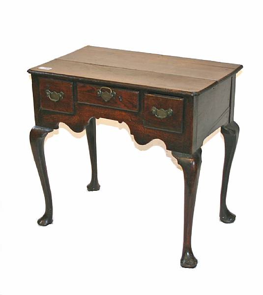 Appraisal: A late George I early George II oak dressing table