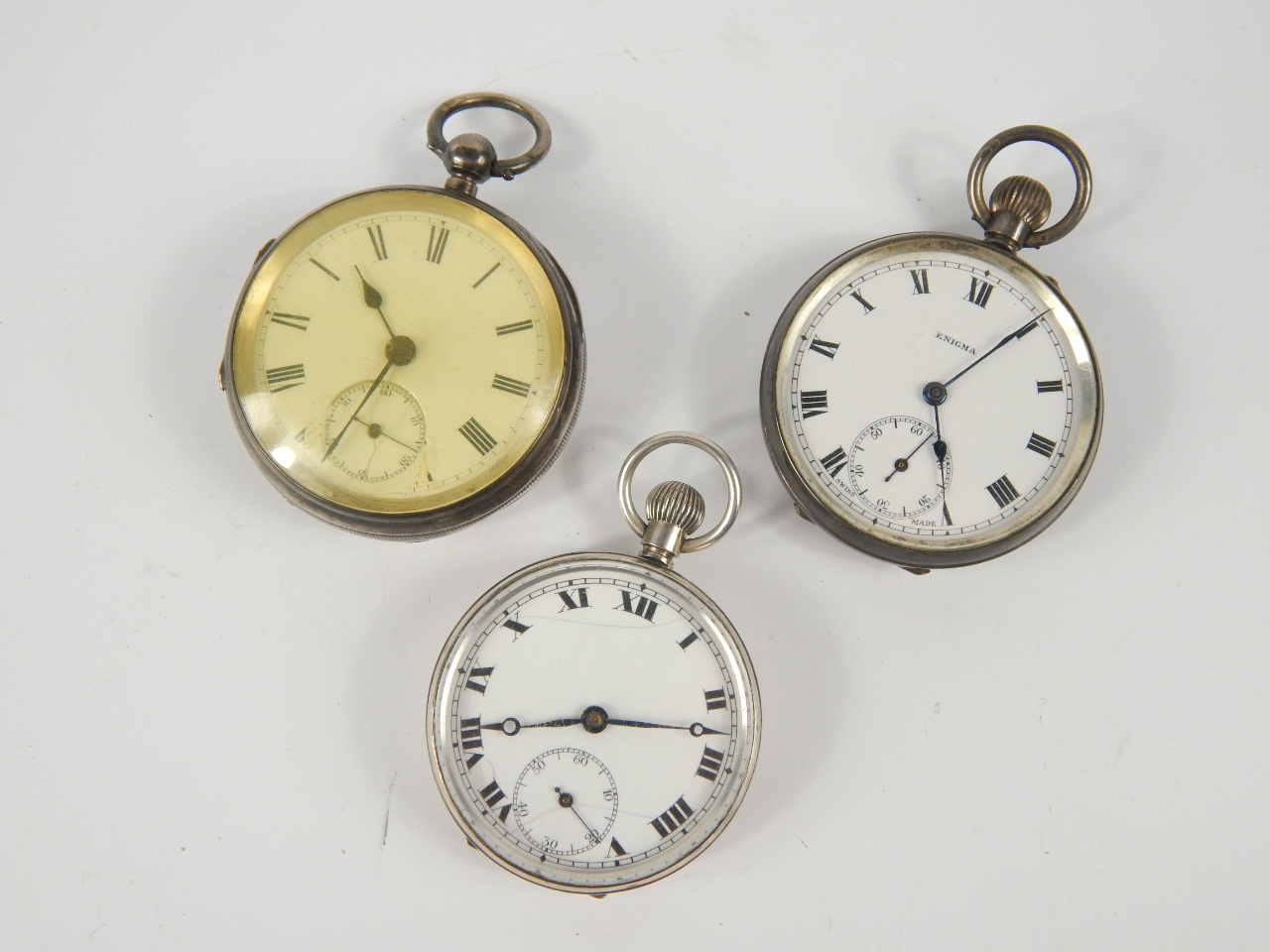 Appraisal: A Victorian silver open faced keyless wind gentleman's pocket watch