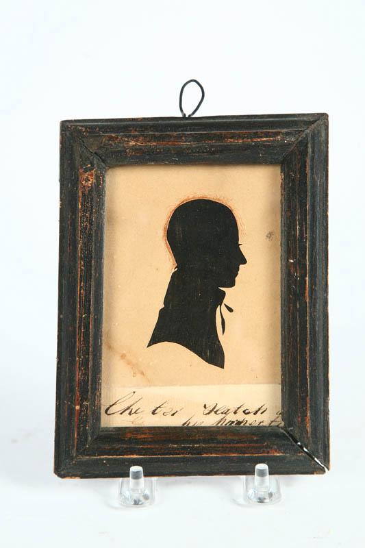 Appraisal: SILHOUETTE American st half- th century Hollow cut portrait on