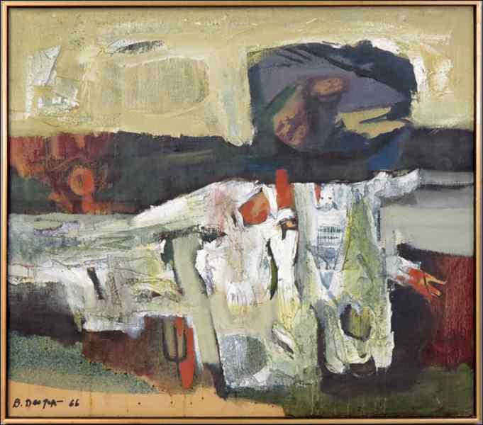 Appraisal: BIMAL DAS GUPTA BENGAL - UNTITLED Oil on canvas signed