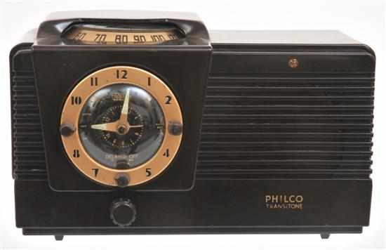 Appraisal: PHILCO TRANSITONE RADIO American circa brown bakelite case and knobs