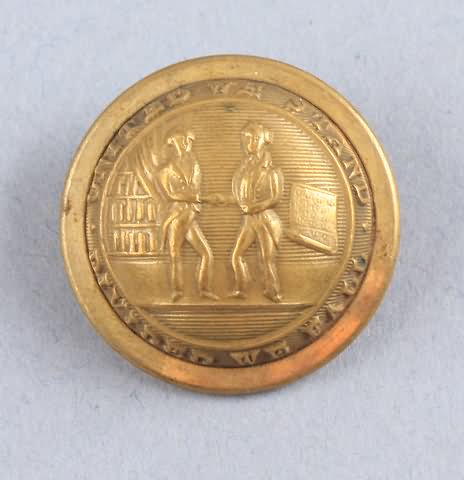 Appraisal: Kentucky state seal staff coat button three piece Backmark of