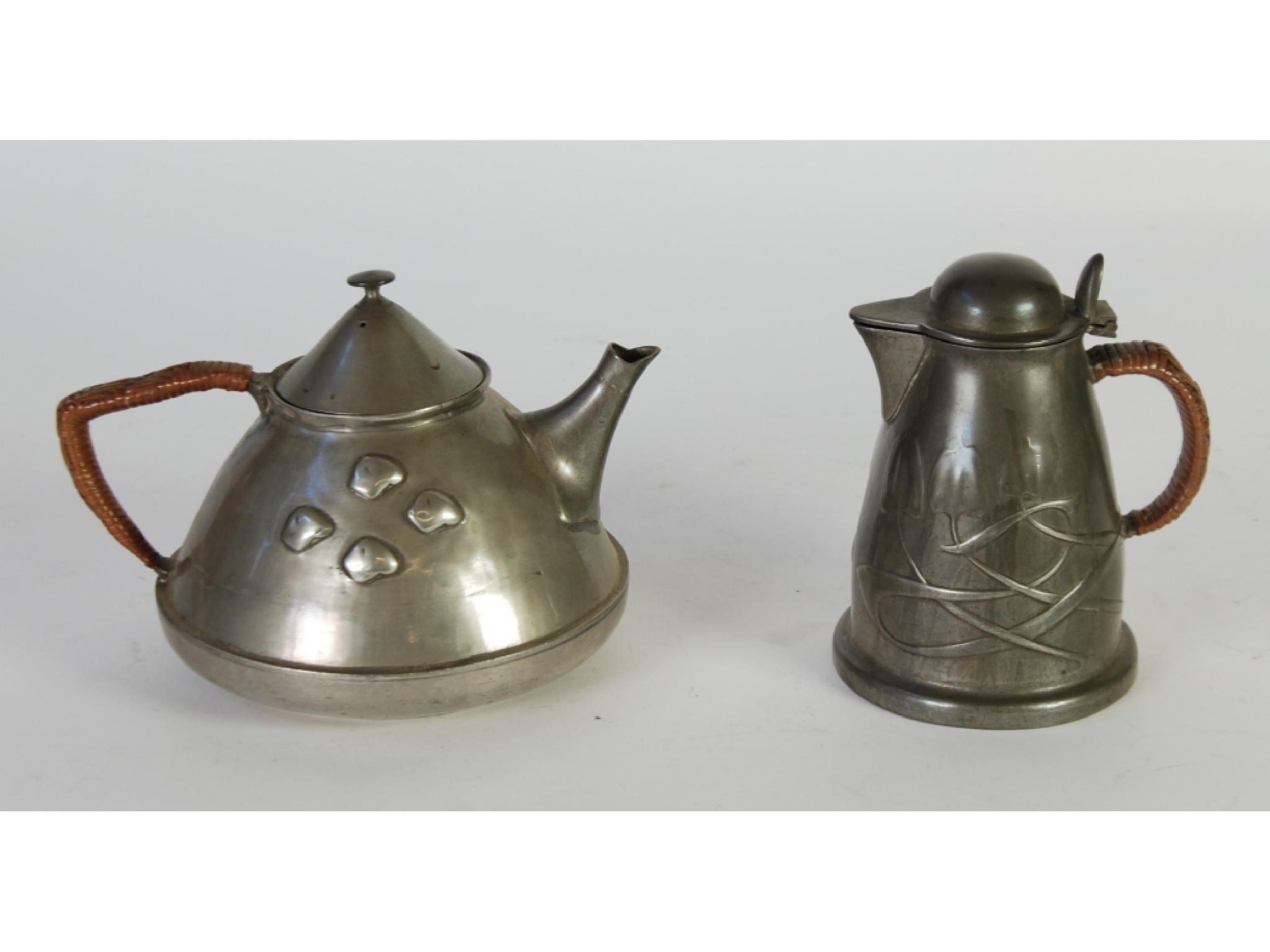 Appraisal: LIBERTY AND CO TUDRIC PEWTER PINT HOT WATER JUG by