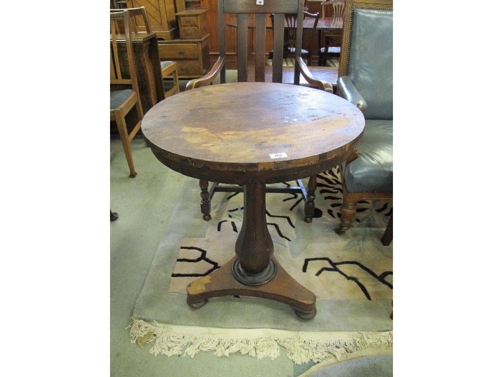 Appraisal: William IV snap top tripod table