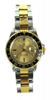 Appraisal: MENS KARAT GMT MASTER II DIAMOND RUBY DIAL WATCH Men's