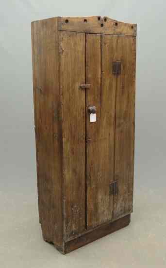 Appraisal: Primitive single door cupboard '' w W '' D ''