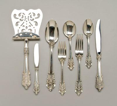 Appraisal: Wallace sterling flatware pieces Grande Baroque no monograms oz T