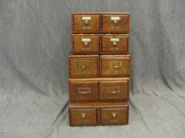 Appraisal: Small Oak Filers From a Port Chester estate Dimensions h-