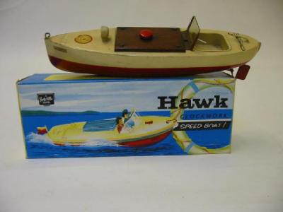 Appraisal: A Minx speedboat clockwork but motor missing with hinged perspex