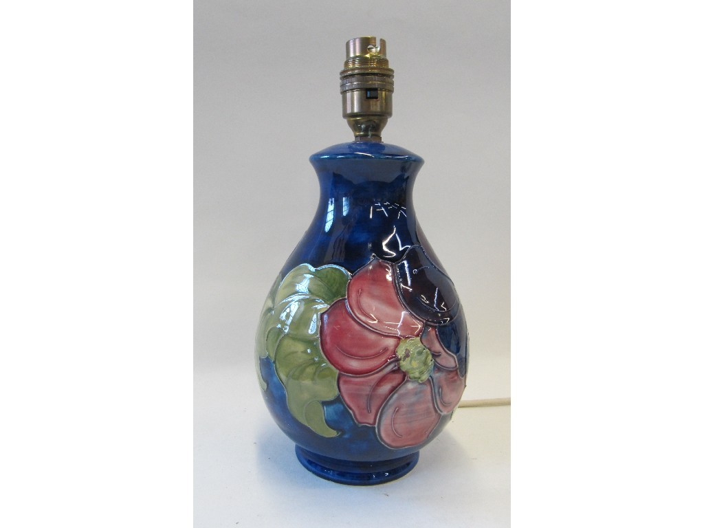 Appraisal: Moorcroft clematis lampbase