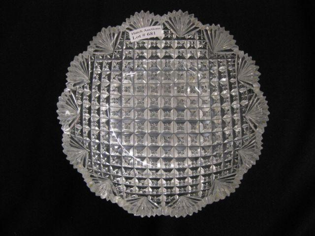 Appraisal: Brilliant Cut Glass Bowl strawberry diamond fan