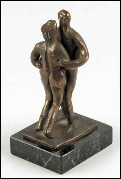 Appraisal: ABBOTT PATTISON AMERICAN - UNTITLED THE DANCE Patinated bronze sculpture