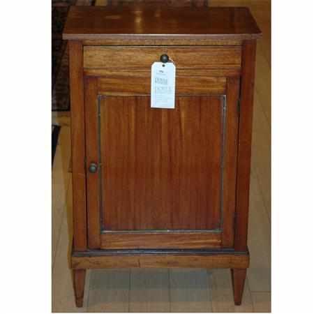 Appraisal: Continental Mahogany Bedside Cupboard Estimate -