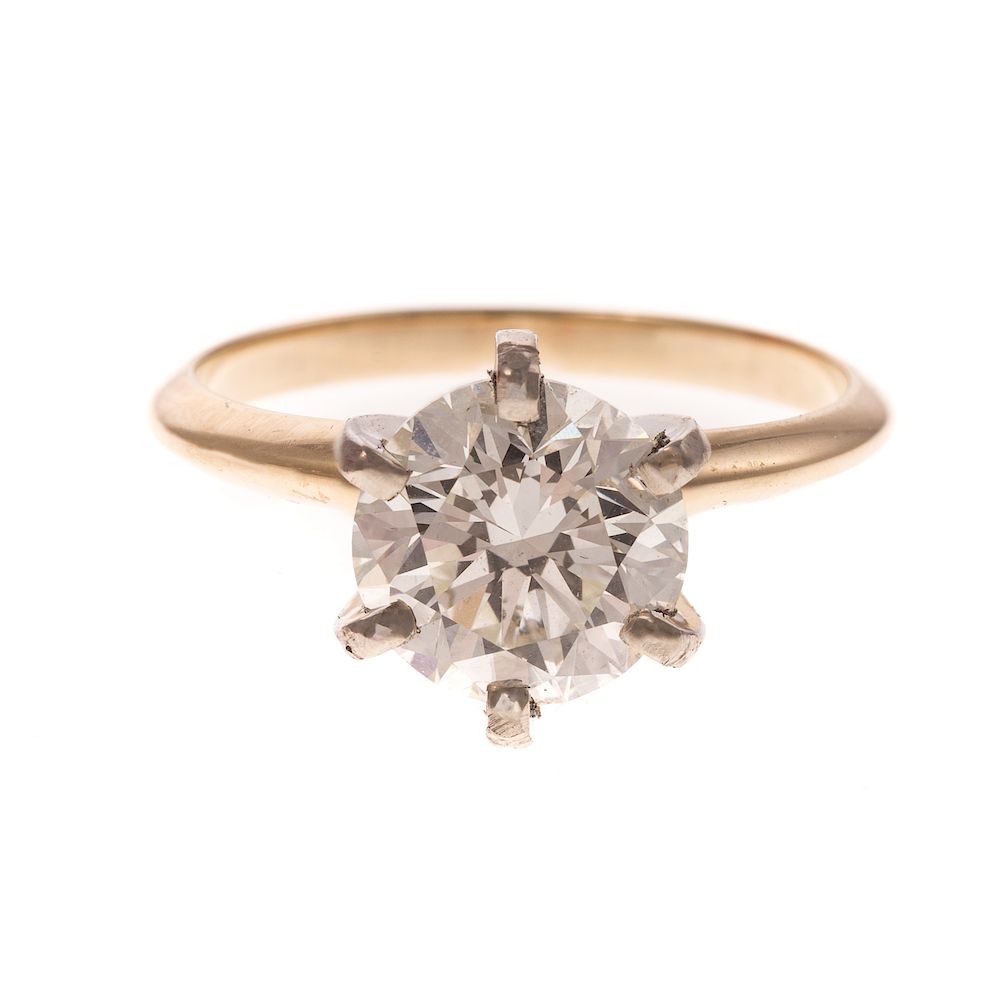 Appraisal: A Ladies Diamond ct Solitaire Ring K yellow gold ring