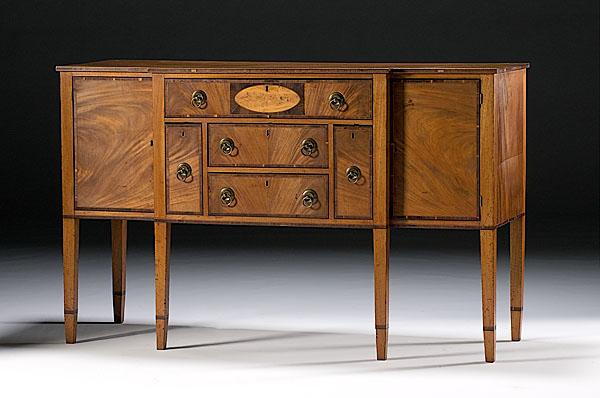 Appraisal: NEW YORK FEDERAL SIDEBOARD ca - in mahogany and mahogany