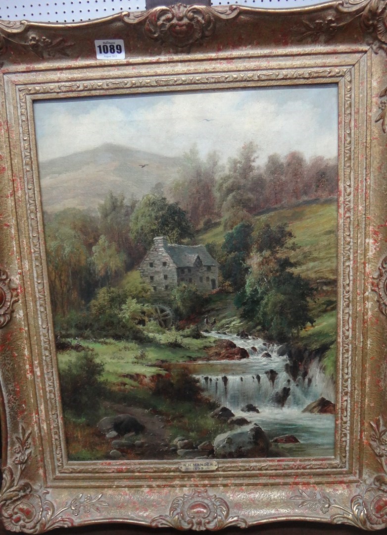 Appraisal: William Henry Mander - Mill on the Arran Dolgelly oil