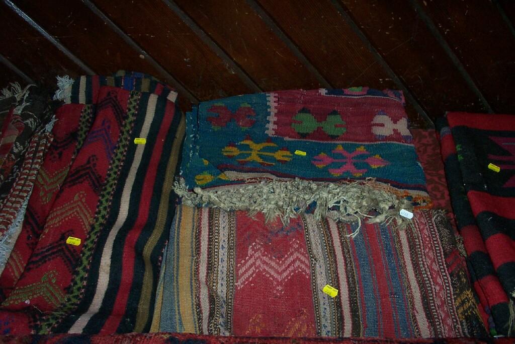 Appraisal: A large collection of eastern flat woven rugs of various