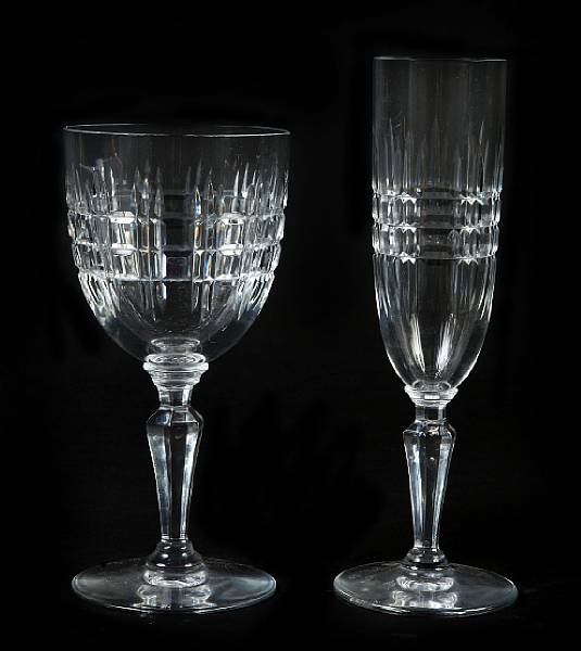 Appraisal: A suite of Baccarat stemware Comprising twelve red wine glasses