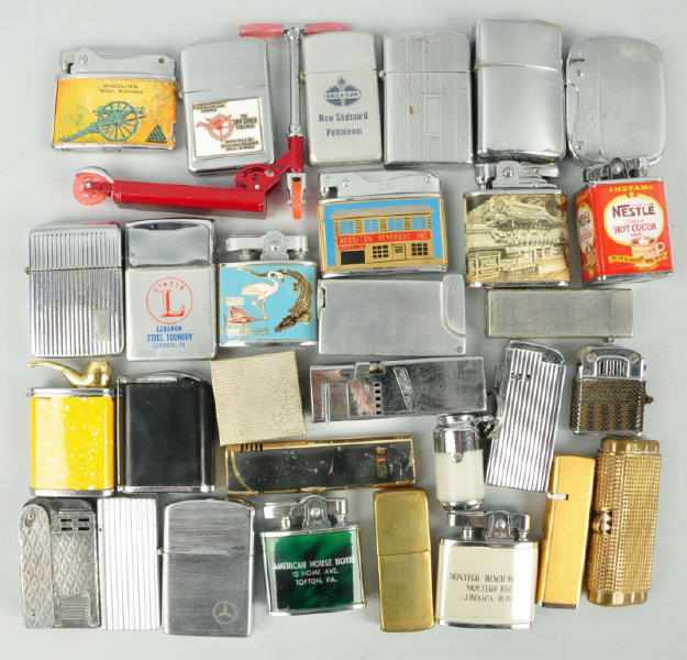 Appraisal: Lot of Approximately Souvenir Lighters Condition Good Size Largest L