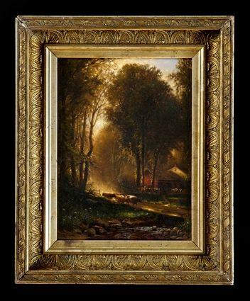 Appraisal: J CARLETON WIGGINS - ROAD AT NORTH HADLEY MASSACHUSETTS Oil