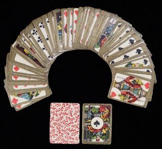 Appraisal: C L W st Miniature Playing Cards Frankfort ca partial