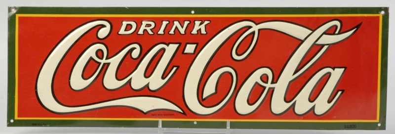 Appraisal: Tin Drink Coca-Cola Sign Description Circa s Condition Excellent Size