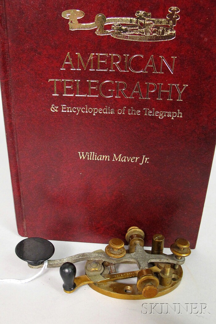 Appraisal: Foote Pierson Telegraph Key and William Mayer's American Telegraphy c