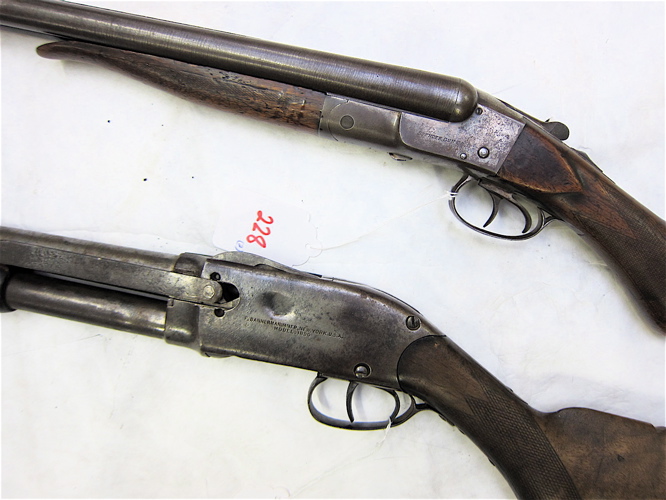 Appraisal: TWO SPENCER GAUGE SHOTGUNS The New American Hammerless model SxS