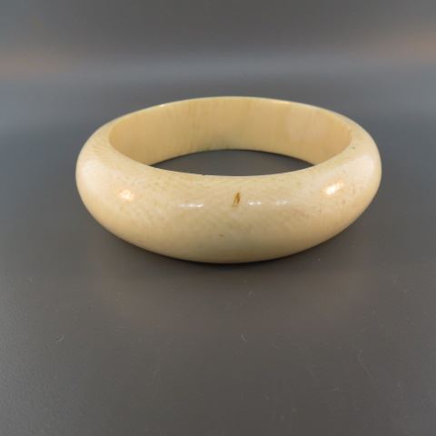 Appraisal: Carved Ivory Bangle Bracelet wide