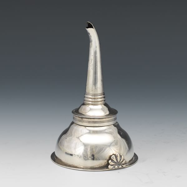 Appraisal: STEPHEN ADAMS II STERLING SILVER WINE FUNNEL x Comprised of