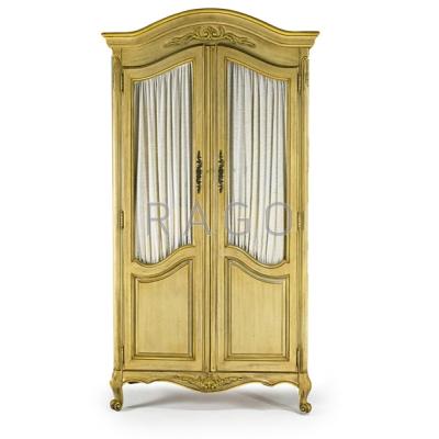 Appraisal: FRENCH PROVINCIAL PAINTED ARMOIRE Louis XV style with fitted interior