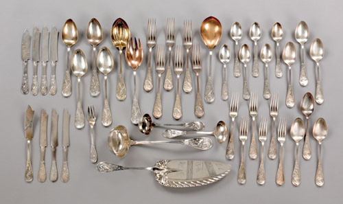 Appraisal: Tiffany Co sterling silver flatware service in the Audubon pattern