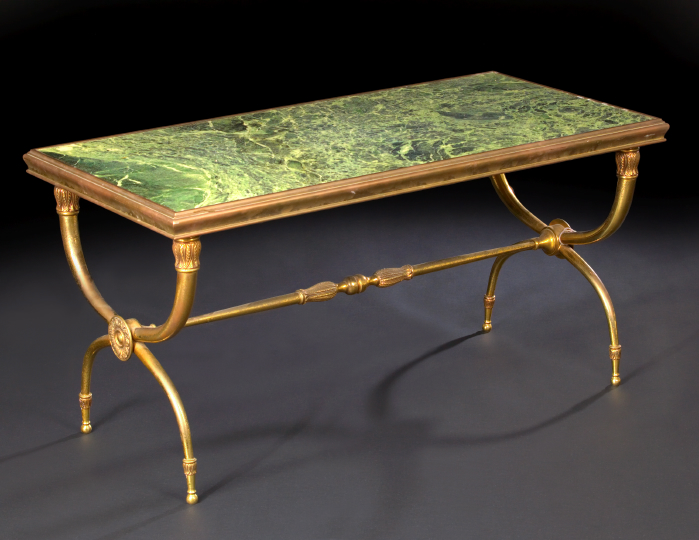 Appraisal: Directoire-Style Ormolu and Marble-Top Cocktail Table early th century the