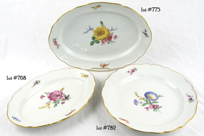 Appraisal: A SET OF SEVEN GERMAN MEISSEN PORCELAIN SOUP BOWLS pattern