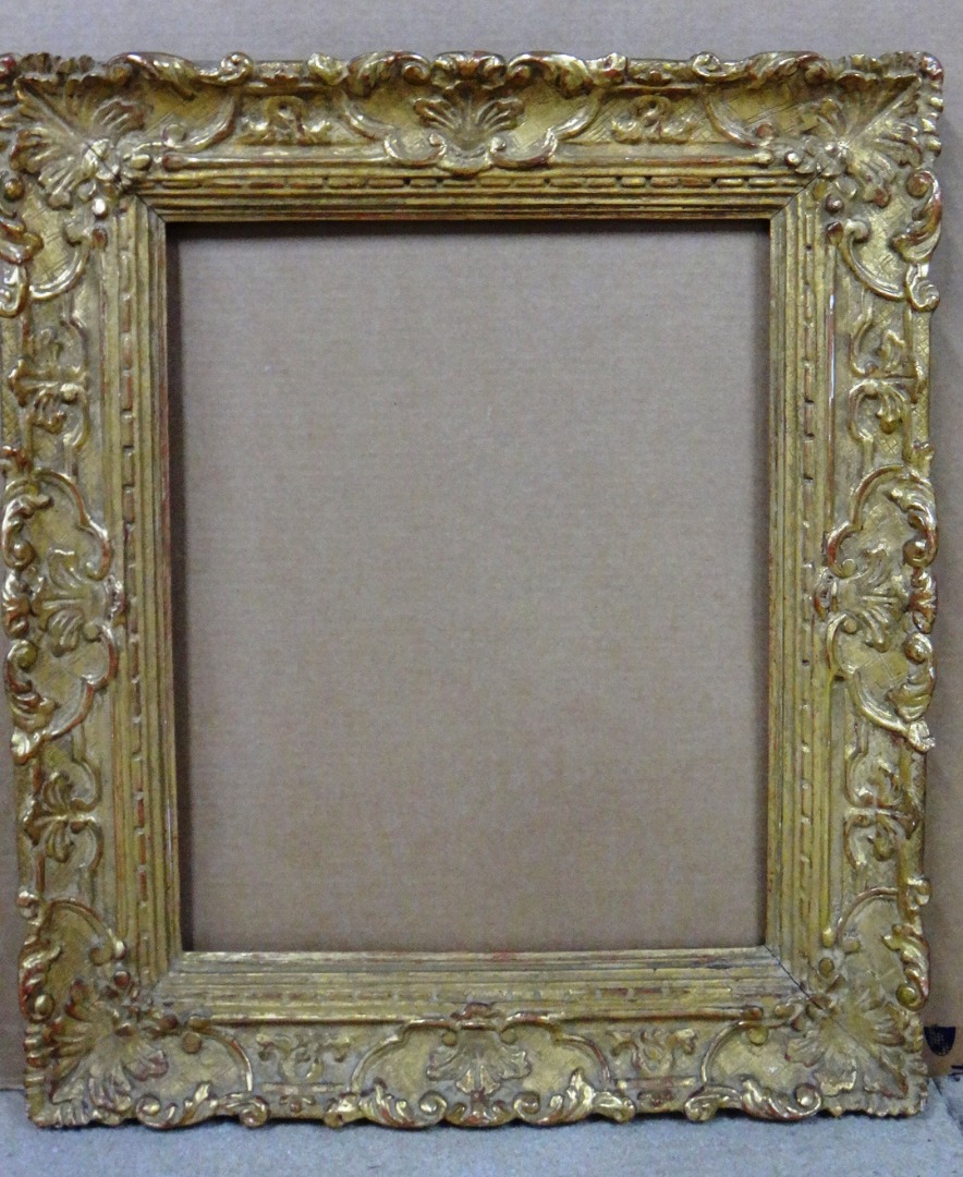 Appraisal: A th century Continental gilt plaster frame the aperture cm