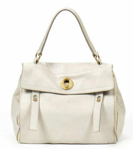 Appraisal: Yves St-Laurent Muse Two hand bag in white leather with