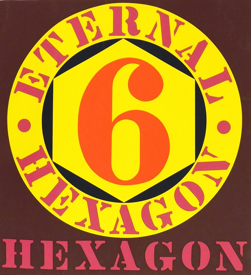 Appraisal: Robert Indiana American - Eternal Hexagon unframed silkscreen Ed not