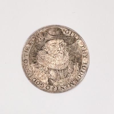 Appraisal: An engraved silver counter James I and Charles Prince of