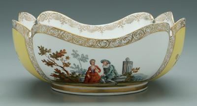 Appraisal: Meissen bowl scalloped and cusped rim alternating panels of floral