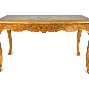 Appraisal: An Italian Painted Writing Table th Century Height x length