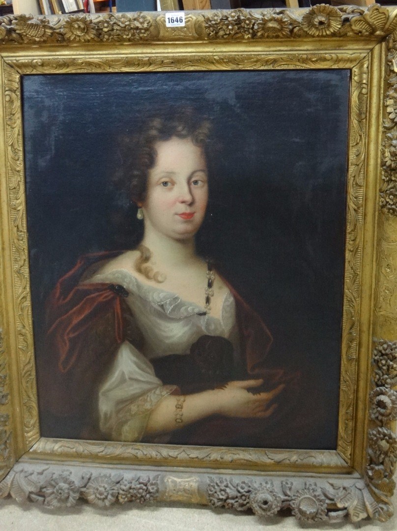 Appraisal: Manner of Sir Peter Lely Portrait of a lady oil