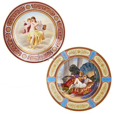 Appraisal: VIENNA STYLE PORCELAIN CABINET PLATES Condition Report