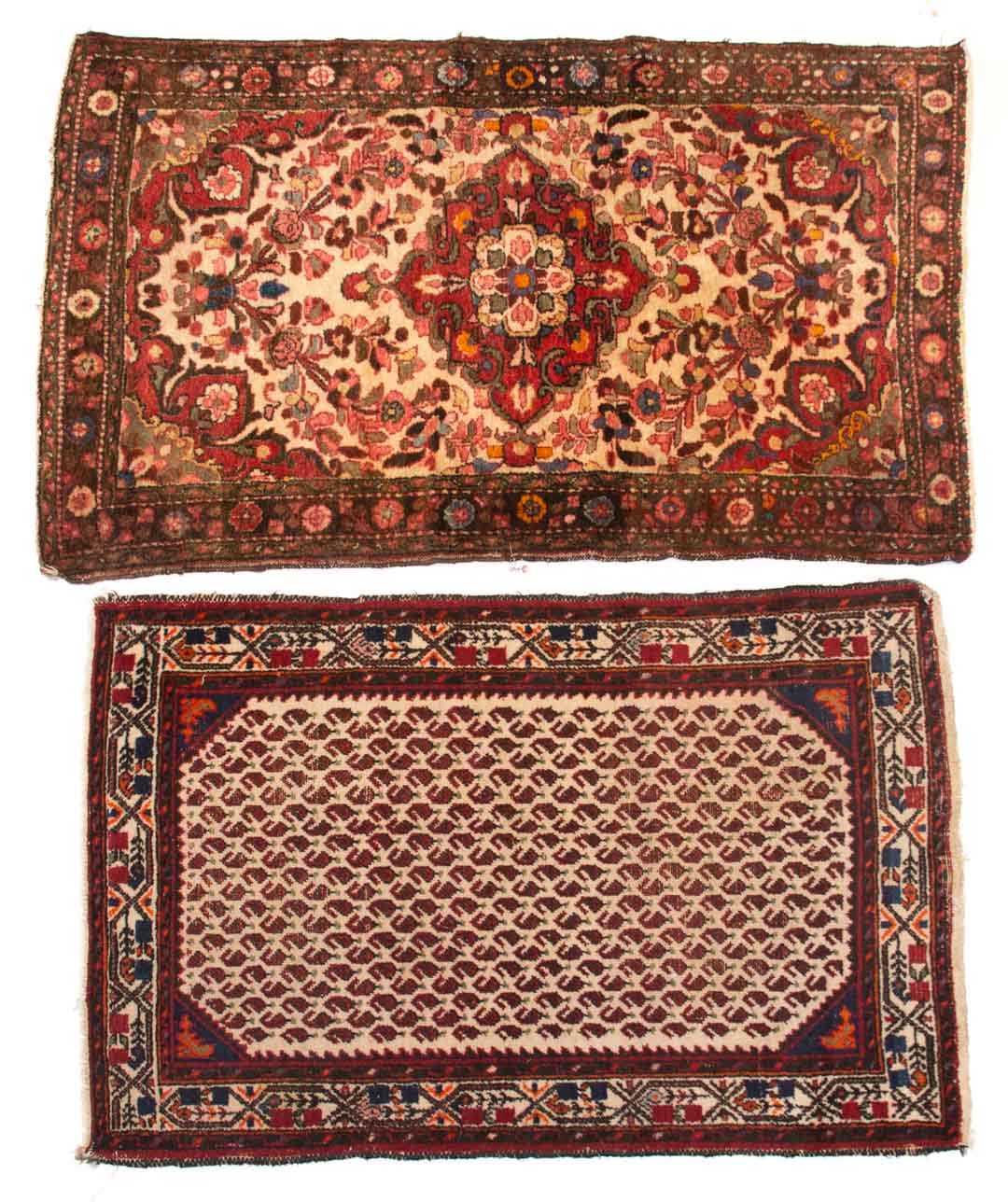 Appraisal: Two Persian Hamadan rugs Iran circa Sizes are approximately x