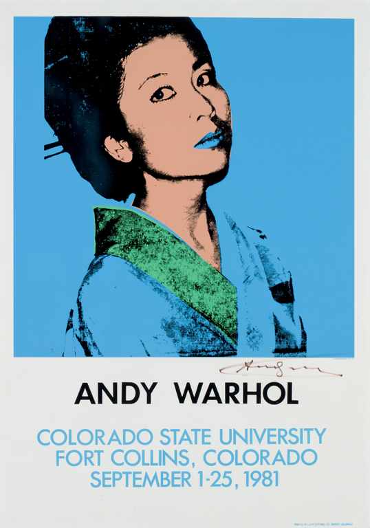 Appraisal: ANDY WARHOL American - Kimiko Powers color poster Colorado State