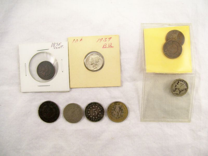 Appraisal: Misc Coin Lot Includes - Indian cents - Mercury dime