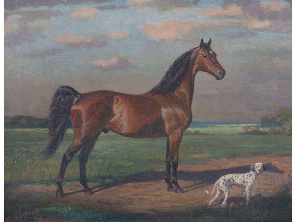 Appraisal: George Ford Morris NY - Saddle Horse oil on canvas