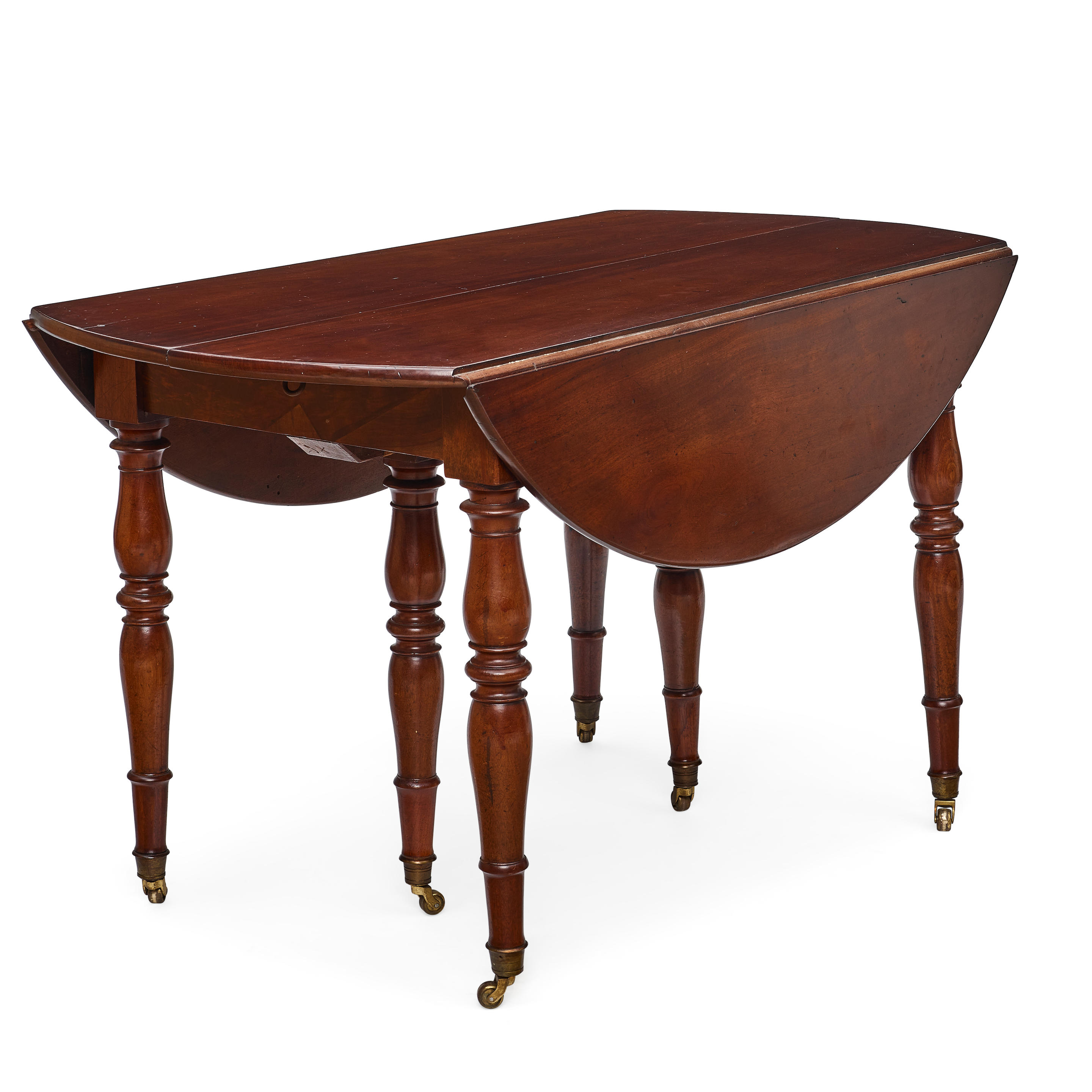 Appraisal: A WILLIAM IV MAHOGANY DROP LEAF EXTENSION DINING TABLESECOND QUARTER